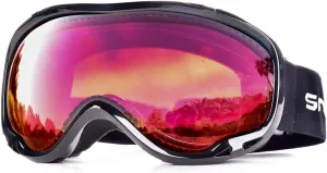 Ski Goggles Over Glasses-Ski Snowboard Snowmobile Goggles for Men Women Adult, Anti Fog 100% UV Protection