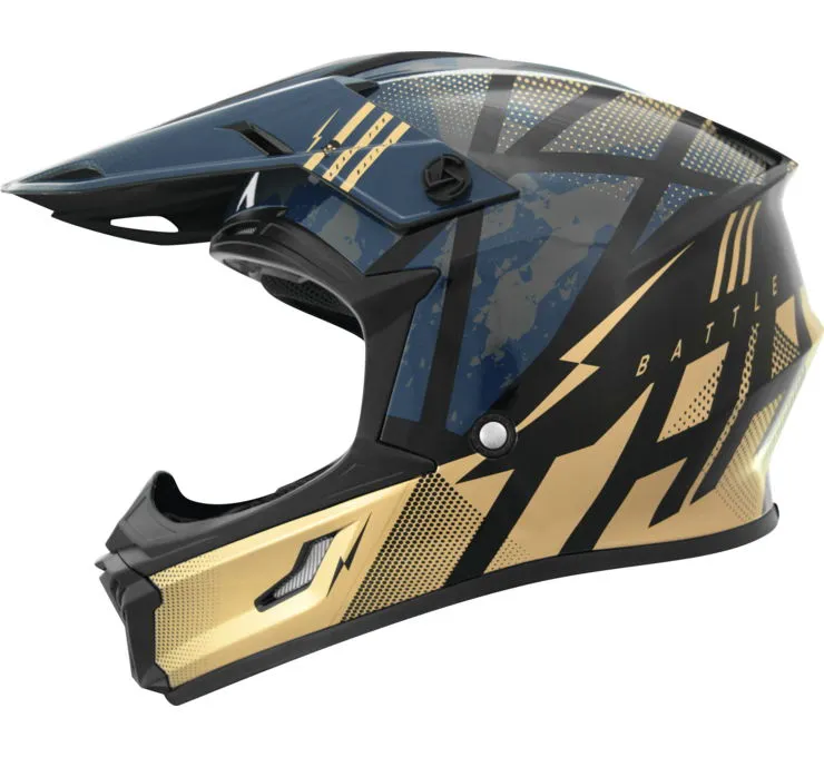 T710X Battle Helmet Blue/Gold