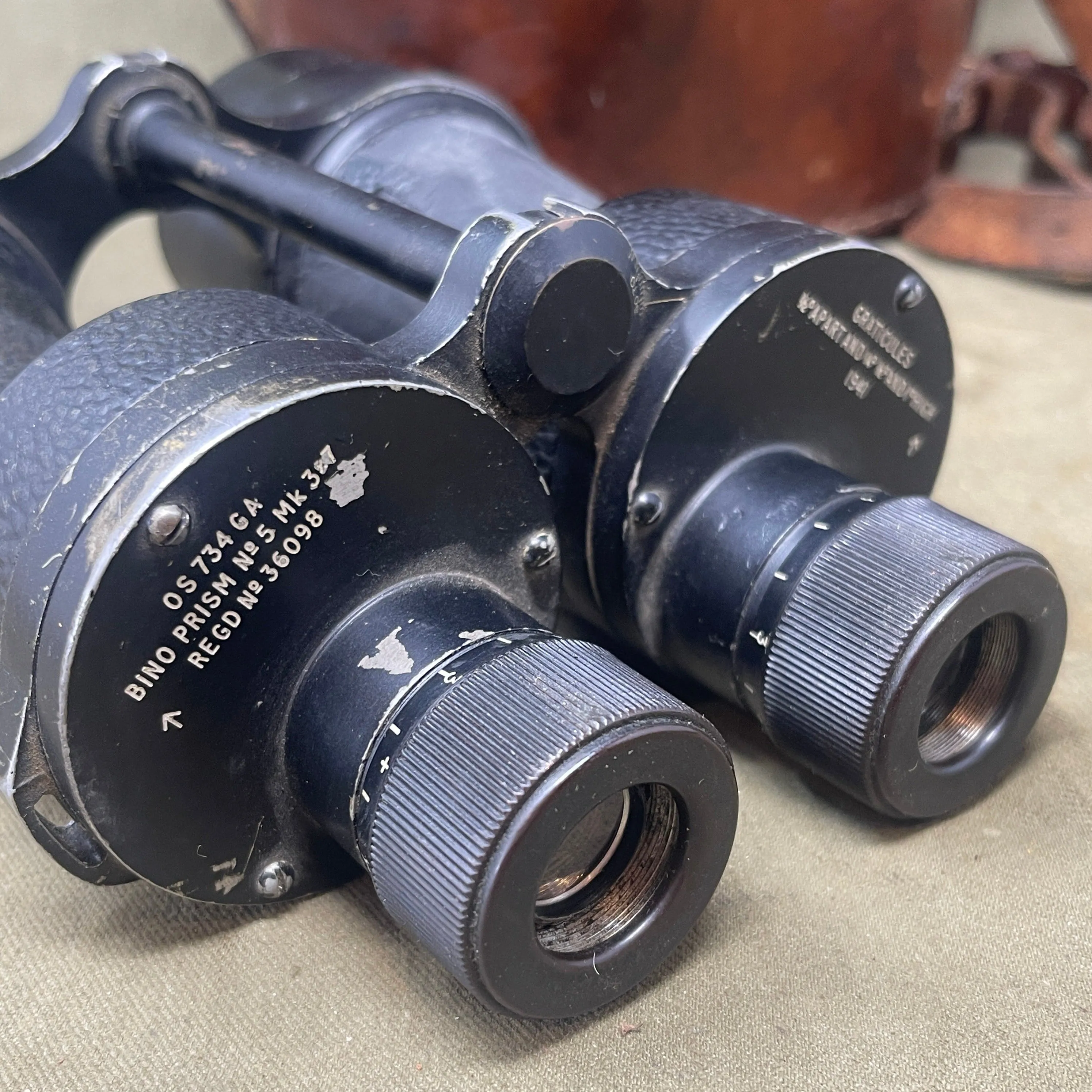 WW2 Pair of British No5 Prismatic Binoculars 1941 Dated