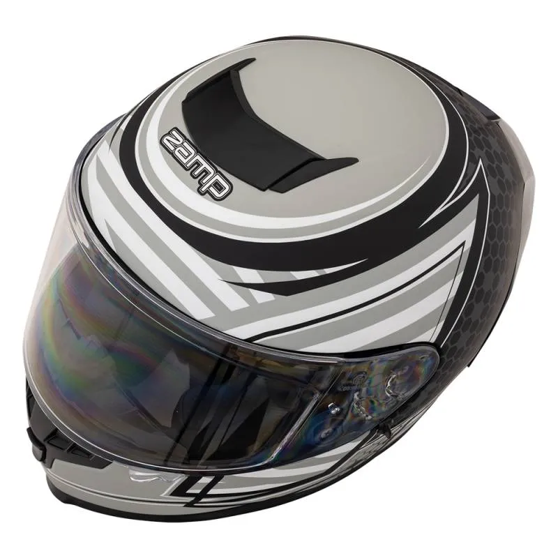 Zamp FR-4 Helmet - Matte Gray Graphic