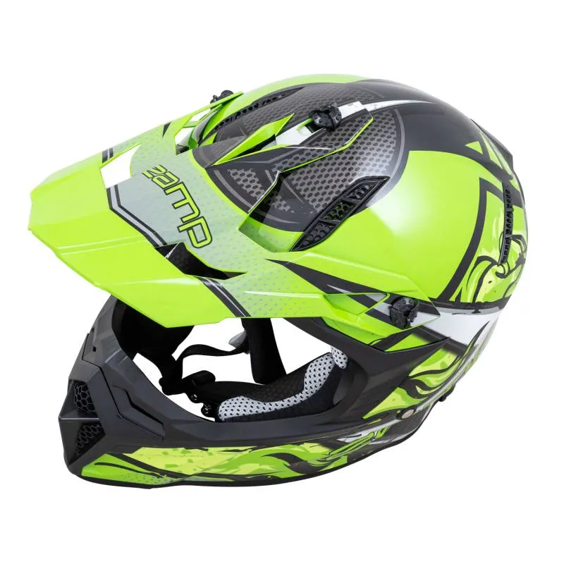 Zamp FX-4 Graphic Motocross Helmet - Green Graphic